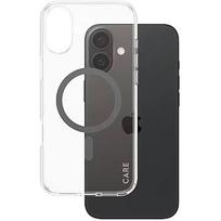 Care by PanzerGlass Case Flagship | Back protection | Apple | iPhone 16 Plus | Recycled plastic | Transparent/Black | MagSafe 1347