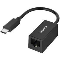 Hama Hama Network Adapter, USB-C -> LAN, black - Adapter 00300023