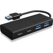 Raidsonic IB-HUB1426-U3 USB 3.0 Hub Type-A zu 2x Type-C™ und 2x Type-A USB Anschlüssen 60493