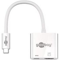 Goobay USB-C™-Adapter HDMI 4k60Hz, PD, weiß - erweitert ein USB-C™ Gerät um einen HDMI™Anschluss 62110