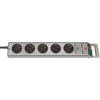 Brennenstuhl Super-Solid extension lead 5-fold, 2.5m, Silver 1153340315