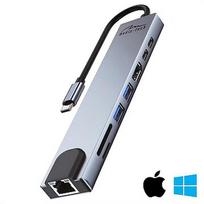 Media-Tech USB HUB 8 IN 1 GIGA LAN HUB MT5046 MT5046