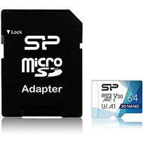 Silicon Power Superior Pro, microSDXC, 64GB, UHS-I, U3, V30 +Adapter SP064GBSTXDU3V20AB