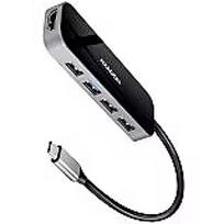 Axagon HMC-6H4A USB-Hub, 4x USB-A + HDMI, USB-C 3.2 Gen 1, PD 100W - 20 cm USB-C-Kabel HMC-6H4A