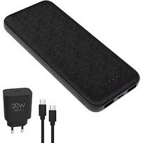 Platinet power bank + USB charger 10000mAh Kit PMPB10SETB, black 45993