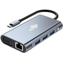 TB 8in1 Adapter USB C HDMI x2 USB VGA RJ45 PD AKTBXVA8W1UHVRJ
