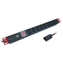 Techly 109559 Listwa zasilająca Rack 19" 1U, 8 gniazd C13, kabel C14 2m do UPS 109559