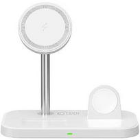 Tech-Protect wireless charger QI15W A22 3in1 Magnetic MagSafe, white 9490713930977