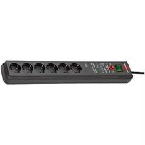 Brennenstuhl Secure-Tec Power Strip 6-way with overvoltage protection and acoustic warning signal, 3m, Gray 1159540376