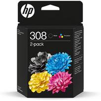 Hewlett Packard HP 308 BLACK/TRI-COLOR INK CARTRIDGE COMBO 2-PACK 6L6S6UE