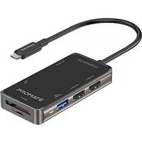 Promate PrimeHub-Lite USB-C Multimedia Hub / 4K HDMI / USB3.0 / SD / PD HUBPRIMEHUBLITE