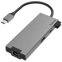 Hama USB-C Multiport Adapter, 5 Ports, 2 x USB-A, USB-C, HDMI™, LAN/Ethernet Hama 00200109