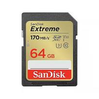 SanDisk Extreme, SDXC, 64GB, UHS-I, U3, V30 SDSDXV2-064G-GNCIN