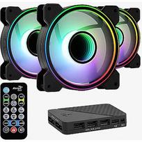Aerocool Mirage 12 ARGB Pro, 3 Pack + Hub + Remote  AEROPGSMIRAGE12-A-P)