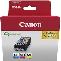 Canon CLI-521 Ink Cartridge C/M/Y Pack SEC 2934B016