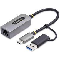 Startech USB-C TO ETHERNET ADAPTER WITH USB-A DONGLE 6IN/15CM CABLE C21GA-USB-ETHERNET