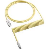 CableMod Classic Coiled Keyboard Cable, USB-A To USB-C, 1.5m, Lemon Ice CM-CKCA-CW-YW150YW-R