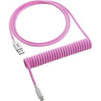 CableMod Classic Coiled Keyboard Cable, USB-A To USB-C, 1.5m, Strawberry Cream CM-CKCA-CW-IW150IW-R