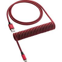 CableMod Classic Coiled Keyboard Cable, USB-A To USB-C', 1.5m, Republic Red CM-CKCA-CR-KR150KR-R