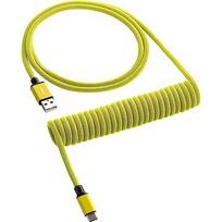 CableMod Classic Coiled Keyboard Cable, USB-A To USB-C, 1.5m, Dominator Yellow CM-CKCA-CY-KY150KY-R