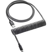 CableMod Classic Coiled Keyboard Cable, USB-A To USB-C, 1.5m, Carbon Gray CM-CKCA-CK-KC150KC-R