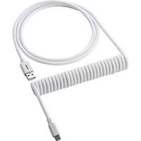 CableMod Classic Coiled Keyboard Cable, USB-A To USB-C, 1.5m, Glacier White CM-CKCA-CW-WW150WW-R