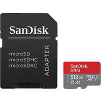 SanDisk Ultra, microSDXC, 512GB, UHS-I, U1, V10 +Adapter SDSQUAC-512G-GN6MA