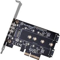 Silverstone SST-ECM27 M.2/SATA Adapterkarte, PCIe 4.0, 1x M-Key, 2x SATA 6G - Low Profile SST-ECM27