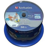 Verbatim BluRay BD-R SL DATALIFE Verbatim [ Spindle 50 | 25GB | 6x [WIDE PRINTABLE NO ID] 43812