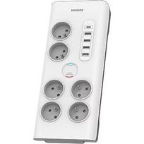Philips Surge protector 6 sockets AC Fr 40W, 2 Phil-SPN7060WA/60