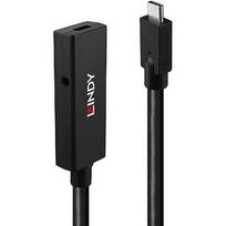 Lindy USB 3.2 Gen 2 active extension cable, USB-C male > USB-C female (black, 5 meters) 43364
