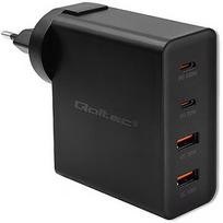 Qoltec GaN POWER PRO charger 2xUSB C, 2xUSB, 130W 52383