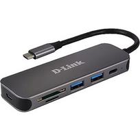 D-Link DUB-2325 USB-Hub mit Kartenleser 1x USB-C, 2x USB-A 3.0, 1x microSD Slot, 1x SD Card Slot DUB-2325/E
