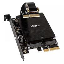 Akasa Dual M.2 PCI-E RGB LED Adapter Karte AK-PCCM2P-04