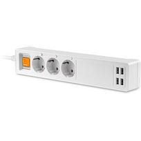 Platinet extension cord 3 sockets USB WiFi Tuya 1.8m, white (45507) 45507