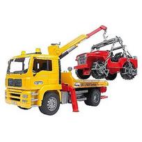 Bruder MAN TGA tow truck with all-terrain vehicle 02750