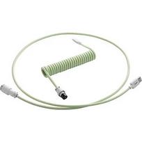 CableMod Pro Coiled Keyboard Cable, USB-A to USB-C, 1.5m, Lime Sorbet CM-PKCA-CWAW-LGW150LGW-R