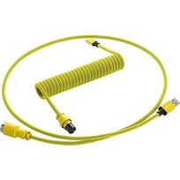 CableMod Pro Coiled Keyboard Cable, USB-A to USB-C, 1.5m, Dominator Yellow CM-PKCA-CYAY-KY150KY-R