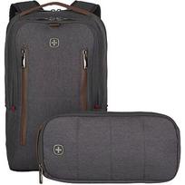Wenger CityUpgrade Backpack with Cross Body Day Bag, 16", Grey 606489