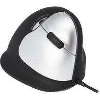 R-GO Tools HE Ergonomic mouse, Right Handed, Black/Silver (L) RGOHELA