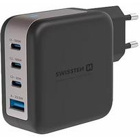 Swissten Travel Charger GaN 3x USB-C PD 100W / USB-A 18W QC 22071600