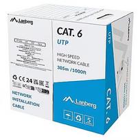 Lanberg UTP LAN cable CAT.6 305M CCA wire gray fluke passed LCU6-15CC-0305-S