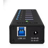 Raidsonic Icy Box 7 x Port USB 3.0 Hub with USB charge port, Black IB-AC618