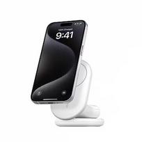 Belkin BoostCharge 2-in-1 mag Qi2 15W white foldable WIZ028vfWH