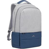 Rivacase Prater anti-theft Laptop backpack, 17.3", Grey/Blue 7567 Grey/Dark Blue