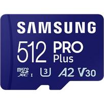 Samsung PRO Plus, microSDXC, 512GB, UHS-I, U3, V30MB-MD512SB/WW