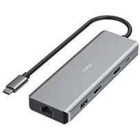 Hama Hama CONNECT2Media, USB-C Hub, 9 ports, 100 W, gray - Notebook dock 00200142