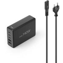 Hama stacja ładująca GaN 140W PD/QC 3x USB-C, 2x USB-A czarna 201978