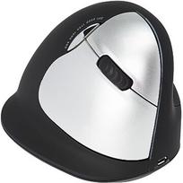 R-GO Tools HE Ergonomic mouse, Right Handed, Wireless, Black/Silver (L) RGOHELAWL