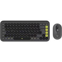 Logitech Pop Icon Combo Tastatur mit Maus, Grafit und Grün 920-013106